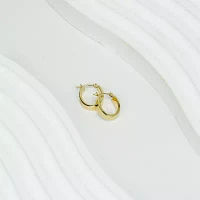 10K Gold 15mm Oval Hoop Earrings