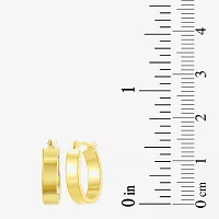 10K Gold 15mm Oval Hoop Earrings