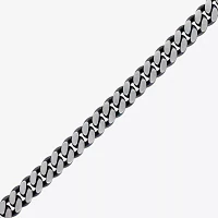 Bulova Stainless Steel 8 1/2 Inch Solid Curb Chain Bracelet
