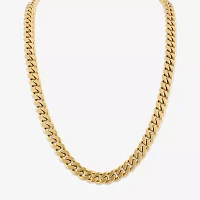 Bulova Stainless Steel 24 Inch Solid Curb Chain Necklace