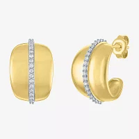 Diamond Addiction (G-H, I1-I2) 1/4 CT. T.W. Lab Grown White Diamond 14K Gold Over Silver Sterling Silver 16.7mm Hoop Earrings