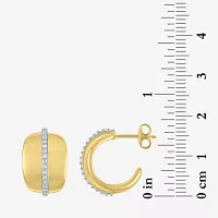 Diamond Addiction (G-H, I1-I2) 1/4 CT. T.W. Lab Grown White Diamond 14K Gold Over Silver Sterling Silver 16.7mm Hoop Earrings