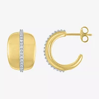 Diamond Addiction (G-H, I1-I2) 1/4 CT. T.W. Lab Grown White Diamond 14K Gold Over Silver Sterling Silver 16.7mm Hoop Earrings