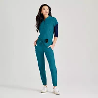 Barco Unify But163 Mission 1-Pocket Womens Henley Neck Short Sleeve Stretch Fabric Moisture Wicking Wrinkle Resistant Scrub Top