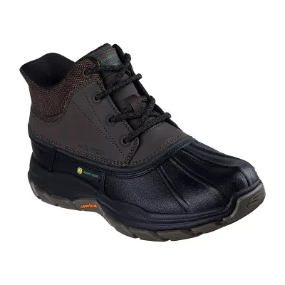 Skechers Hands Free Slip-Ins Mens John Deere Swamper Duck Waterproof Slip Resistant Flat Heel Rain Boots
