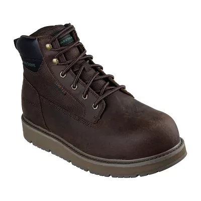 Skechers Mens John Deere Flex-Wedge Ranger Waterproof Slip Resistant Flat Heel Work Boots