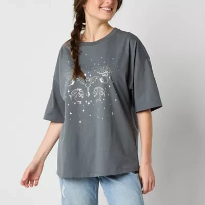 Grayson Threads, The Label Juniors How To Train Your Dragon Movie Oversized Womens Crew Neck Short Sleeve Graphic T-Shirt