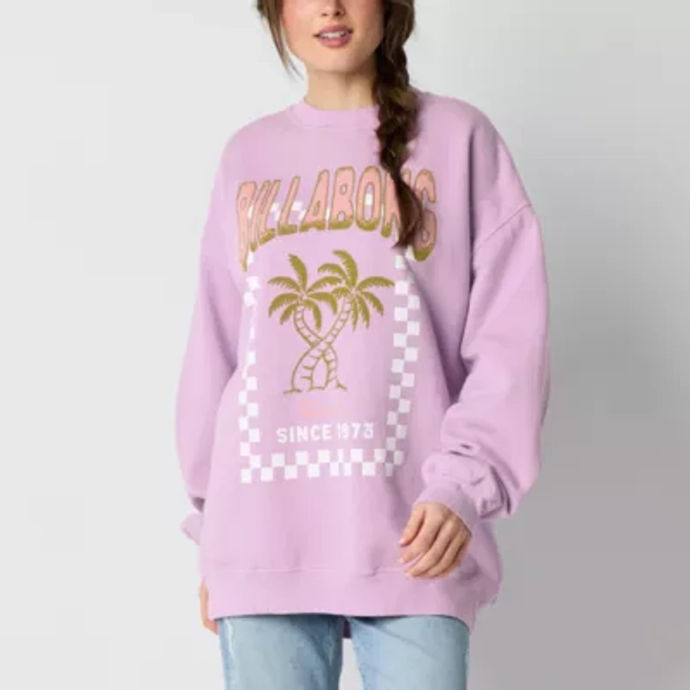 Billabong Juniors Womens Crew Neck Long Sleeve Sweatshirt