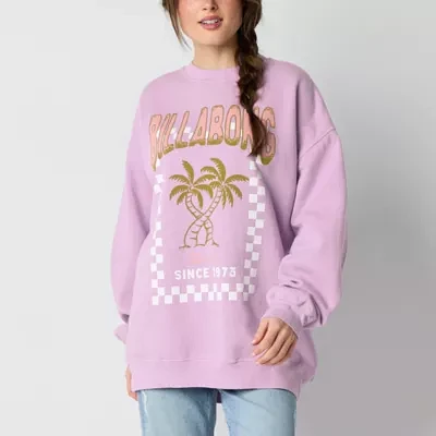 Billabong Juniors Womens Crew Neck Long Sleeve Sweatshirt
