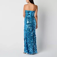 Forever 21 Womens Sequin Jacquard Midi Maxi Dress Juniors