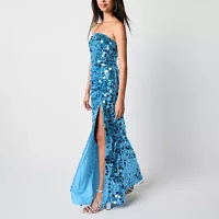 Forever 21 Womens Sequin Jacquard Midi Maxi Dress Juniors