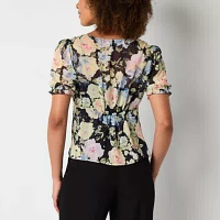 Brannan Womens Short Sleeve Blouse