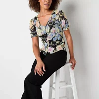 Brannan Womens Short Sleeve Blouse