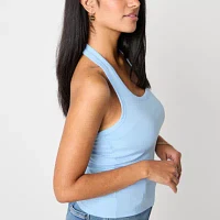 a.n.a Ribbed Womens Scoop Neck Sleeveless Tank Top