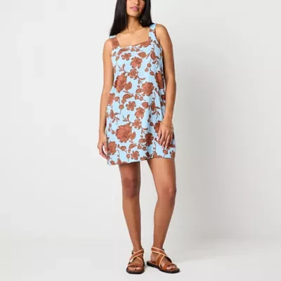 a.n.a Womens Sleeveless Floral A-Line Dress