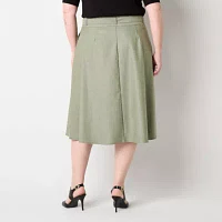 Liz Claiborne Womens Wrap Skirt-Plus