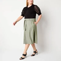 Liz Claiborne Womens Wrap Skirt-Plus