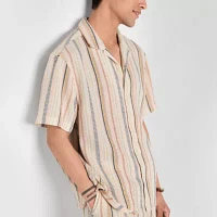 Arizona Mens Short Sleeve Button-Down Shirt