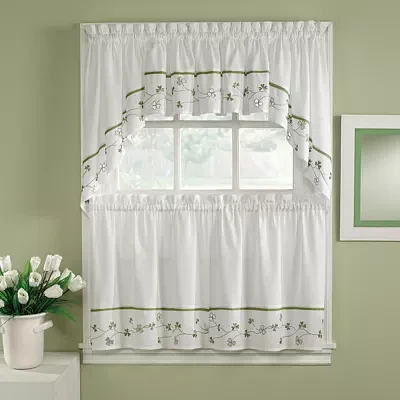 CHF Clover 2-pc. Rod Pocket Window Tier