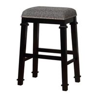 Kyley Tweed Nailhead Trim Backless Bar Stool