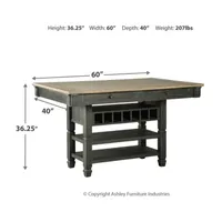 Signature Design by Ashley® Hilton Counter Height Dining Room Table