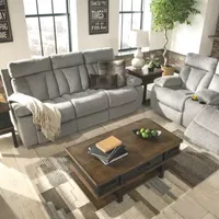 Signature Design by Ashley® Mitchiner Reclining Sofa With Drop Down Table