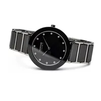 Bering Womens Black Ceramic Bracelet Watch-11435-749