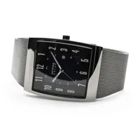 Bering Solar Mens Gray Stainless Steel Bracelet Watch 16433