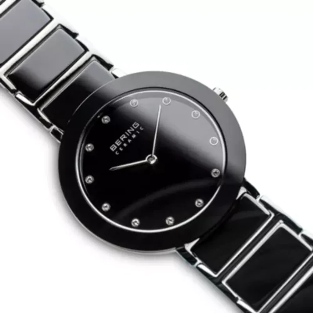 Bering Womens Black Ceramic Bracelet Watch-11435-749