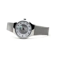 Bering Solar Womens Silver Tone Mesh Bracelet Watch-14427-004