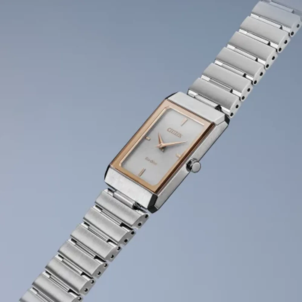 Citizen Stiletto Womens Silver Tone Stainless Steel Bracelet Watch Eg6016-58a