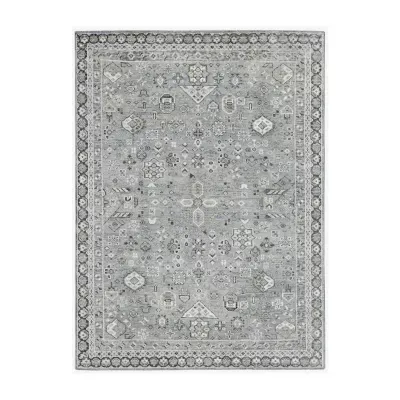 Amer Rugs Danivah Lyn Bordered Hand Knotted Indoor Rectangular Accent Rug