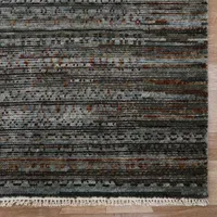 Amer Rugs Leighdyn Mara Geo Linear Geo Linear Hand Knotted Indoor Rectangular Accent Rug
