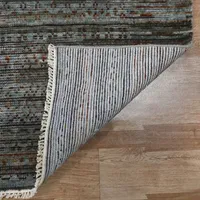 Amer Rugs Leighdyn Mara Geo Linear Hand Knotted Indoor Rectangular Accent Rug