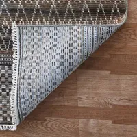 Amer Rugs Leighdyn Cher Geometric Diamond Hand Knotted Indoor Rectangular Accent Rug