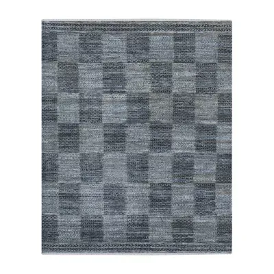 Amer Rugs Leighdyn Kiara Checkered Squares Hand Knotted Indoor Rectangular Accent Rug