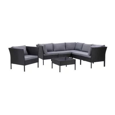 Parksville Patio Collection 6-Piece Sectional Set With Chair