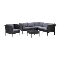 Parksville Patio Collection 6-Piece Sectional Set With Chair