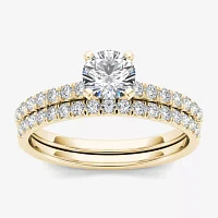 1 CT.T.W. Natural Diamond 14K Yellow Gold Bridal Set