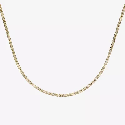 14K Two-Tone Gold 080 Solid Byzantine Chain Necklace