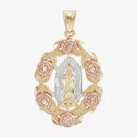 Our Lady Of Guadalupe Womens 14K Gold Oval Pendant