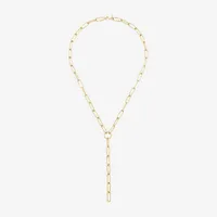 Womens 14K Gold Y Necklace