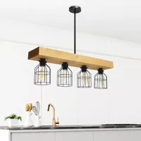 4 Light Farmhouse Beam Pendant