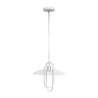1 Light Elongated Metal Pendant