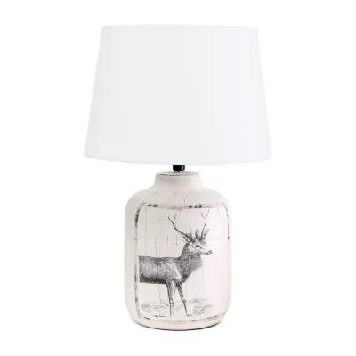 All the Rages Deer Print Table Lamp