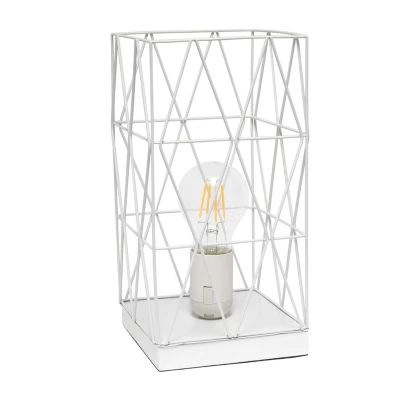 All the Rages Black Geometric Table Lamp