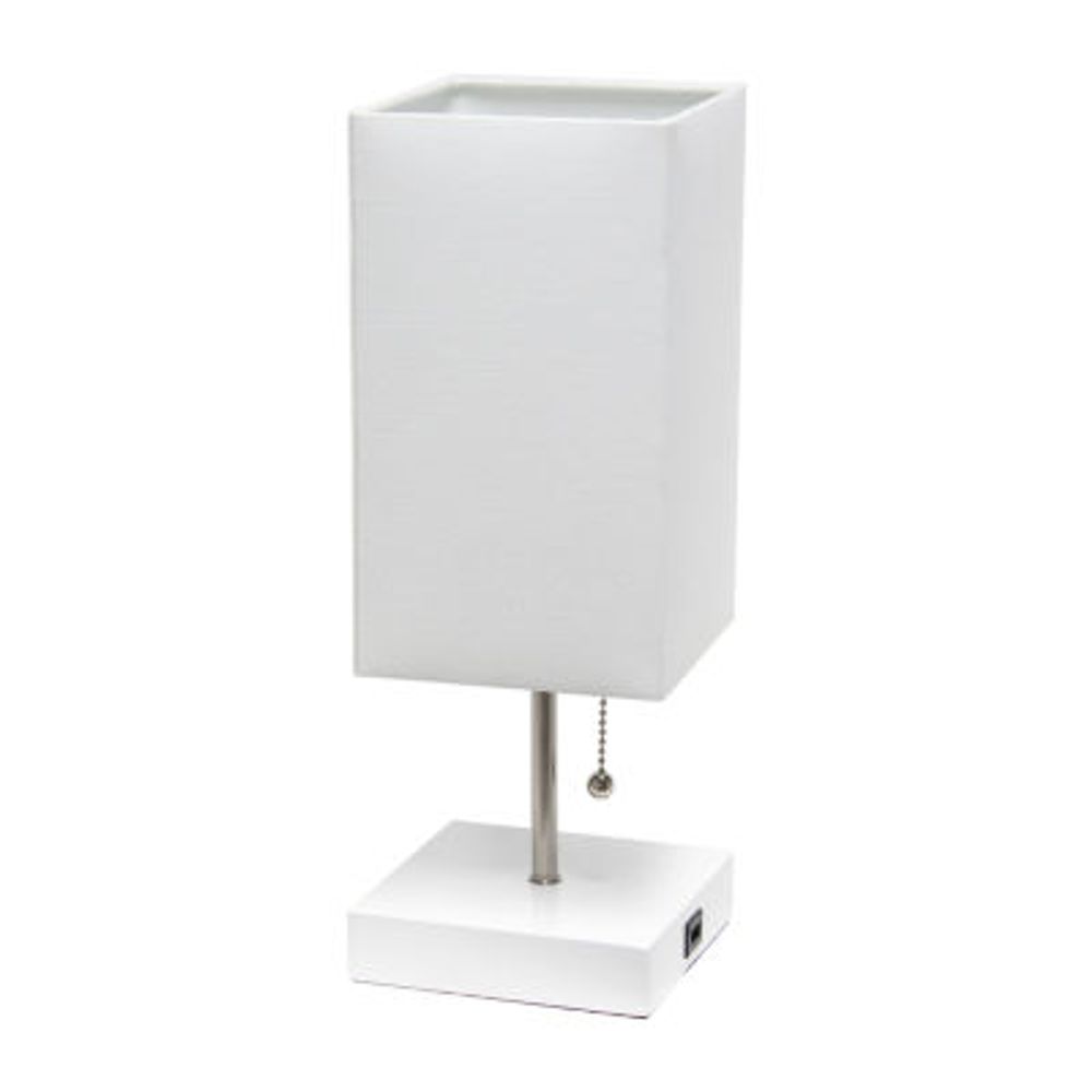 All the Rages Brushed Nickel And Brass Petite Stick Table Lamp