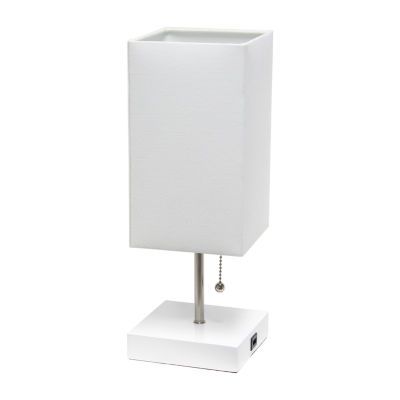 All the Rages Brushed Nickel And Brass Petite Stick Table Lamp