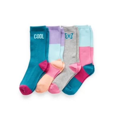 Thereabouts Little & Big Girls Pair Crew Socks