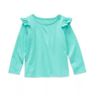 Okie Dokie Toddler Girls Round Neck Long Sleeve T-Shirt